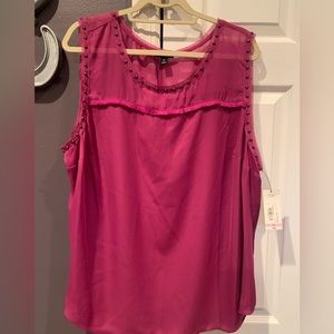 A.n.a Magenta/Pink gorgeous sleeveless blouse 2x